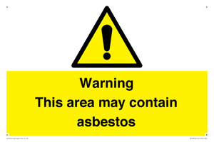 Warning This area may contain asbestos